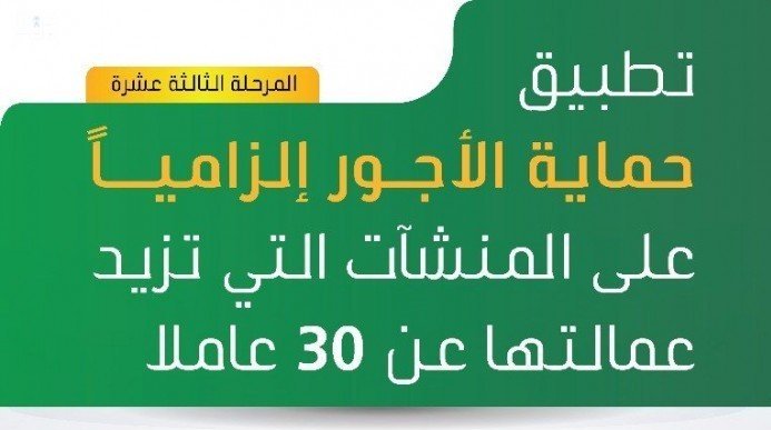 تطبيق حماية الأجور للمنشئات صاحبة ال30 عاملا فاكثر غدا وعقوبات المخالفة