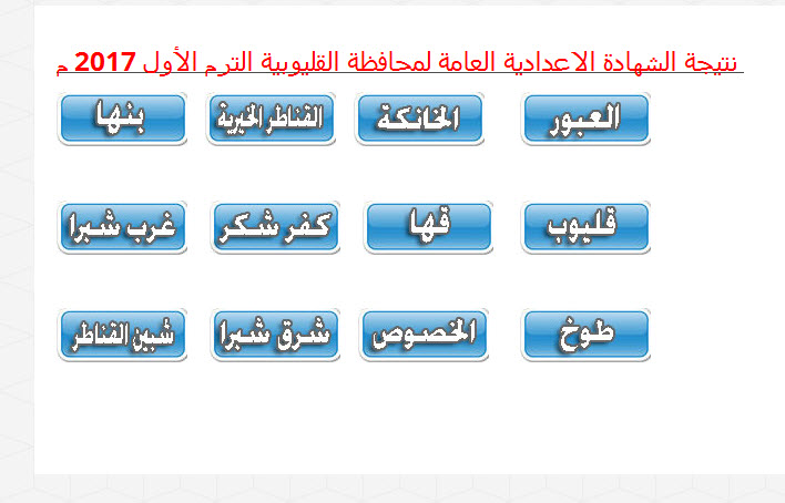 كنترول الشهادة الاعدادية بالقليوبية…  الآن بالاسم ورقم الجلوس أحصل على نتيجة الصف الثالث الاعدادي 2019