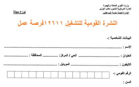 براتب يصل إلى 5000 جنيه.. “وزارة القوى العاملة” تطرح 12 ألف وظيفة لجميع المؤهلات بجميع المحافظات