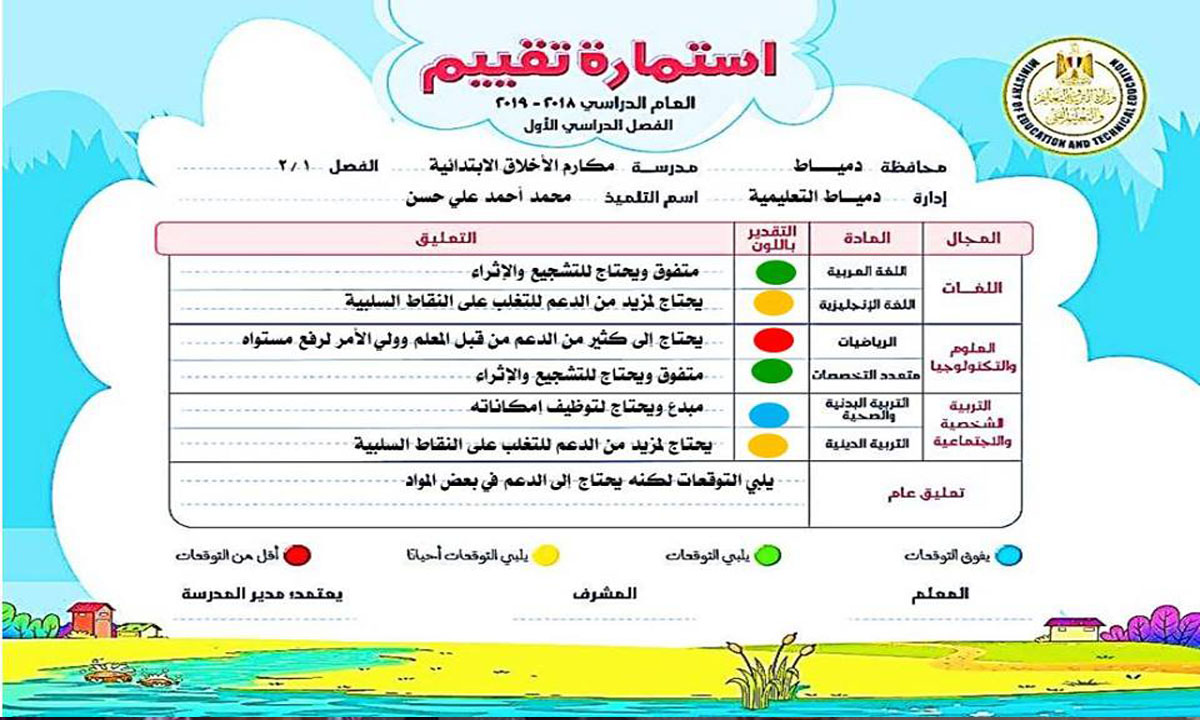 شوقي:تقييم رياض الأطفال والأول والثاني الابتدائي حتى 15 مارس وعلى أولياء الأمور استكمال المناهج معهم