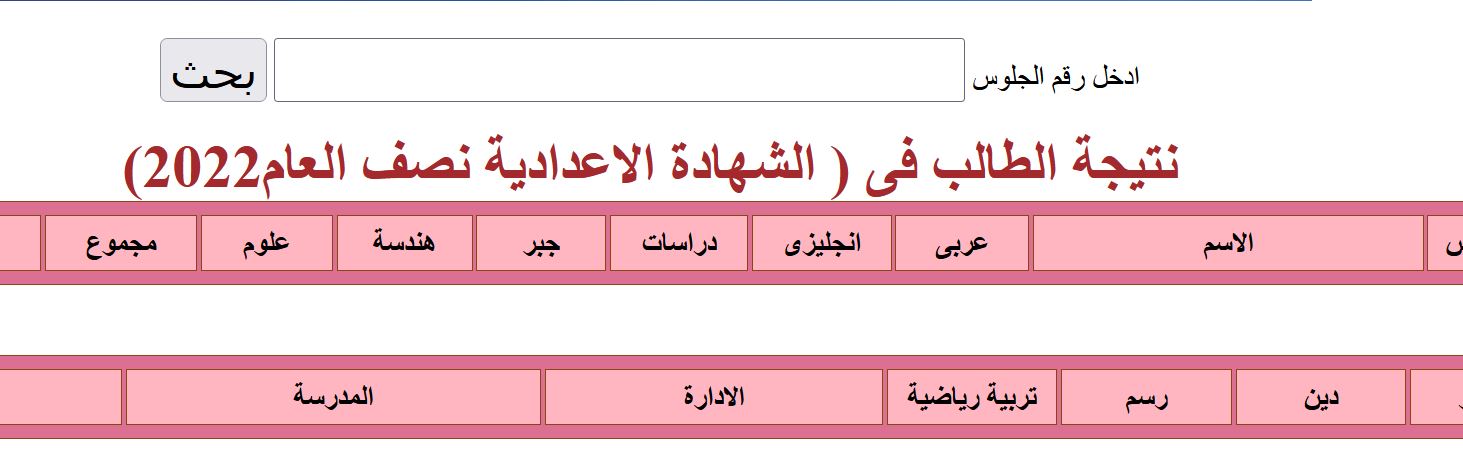 نتيجة الشهادة الإعدادية 2021-2022 برقم الجلوس الترم الثاني جميع المحافظات