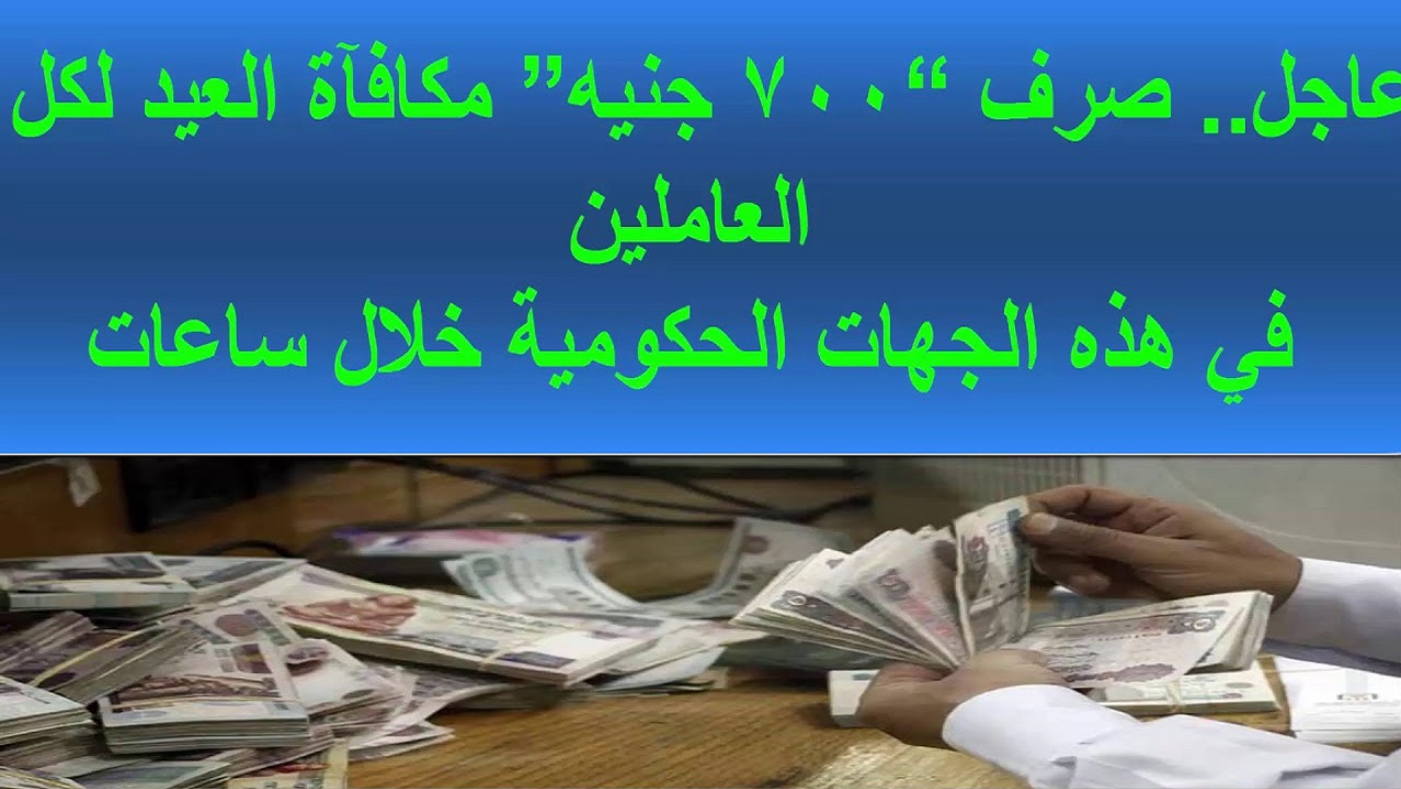 “رسمياً” 700 جنية مكافأة لجميع الموظفين والعمال والعمالة المؤقتة العاملين بهذه الجهات الحكومية بمناسبة عيد الأضحى