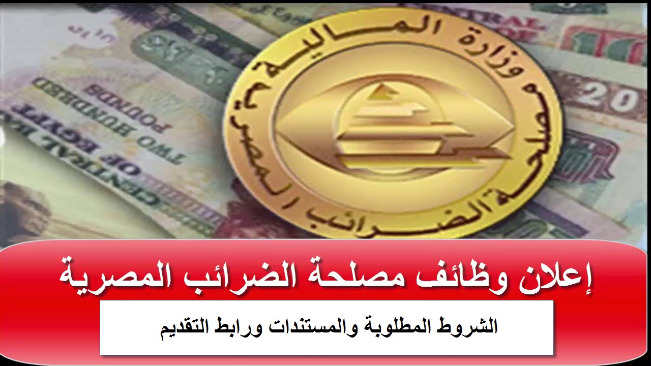 مصلحة الضرائب المصرية تعلن عن 1700 وظيفة شاغرة بجميع المحافظات .. ننشر الشروط والمؤهلات المطلوبة ورابط التقديم