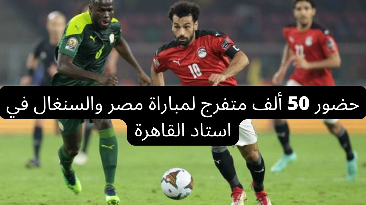 تصفيات المونديال: حضور 50 ألف متفرج لمباراة مصر والسنغال في استاد القاهرة