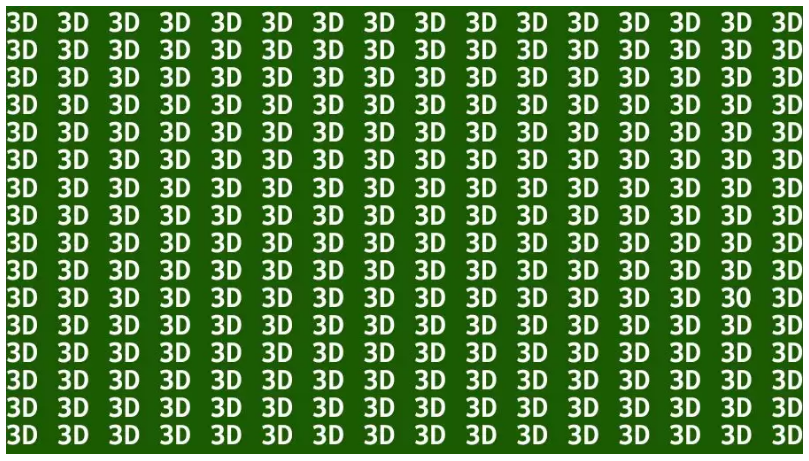 اختبار الخداع البصري: أوجد الرقم 30 المخغي في الصورة خلال 16 ثانية