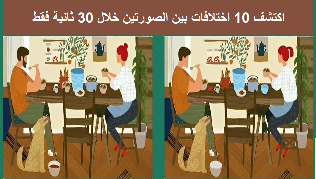 لغز صعب.. هل يمكنك اكتشاف 10 اختلافات بين الصورتين خلال 30 ثانية؟